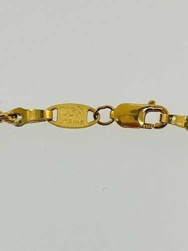 14K Yellow Gold 2.1MM, 24" Rope Chain 11.5/grams - Picture 4 of 4