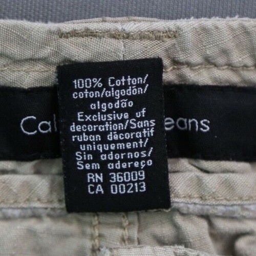 Pantalones Cortos Hombre Calvin Klein Cargo Beige Envejecido Talla 42 - Imagen 4 de 10