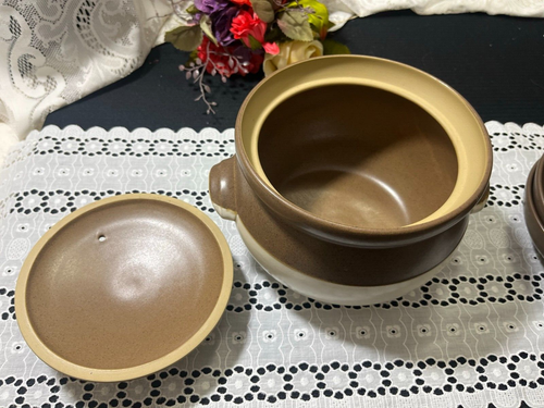 Denby "Potpourri - weiß & braun" 2,5 Quart Deckelschale Kasserolle - Bild 3 von 9