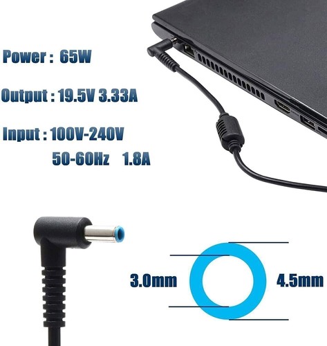 65W Adapter Power Charger for HP Chromebook 11 13 14 G3 G4 G5 710412-001 - Picture 2 of 5