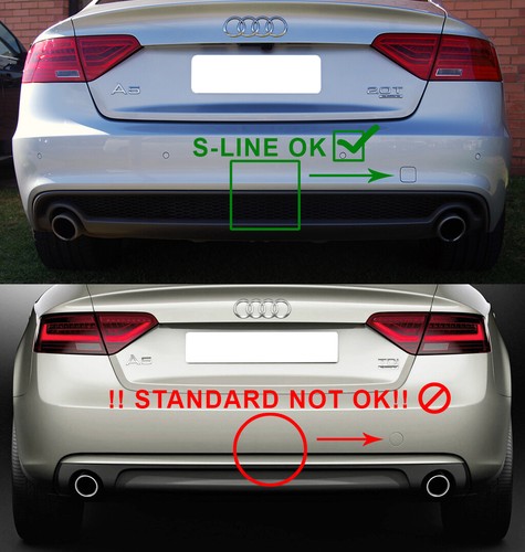AUDI A5 8T S-LINE FACELIFT REAR BUMPER SPOILER / DIFFUSER / SPLITTER / VALANCE - Picture 3 of 4