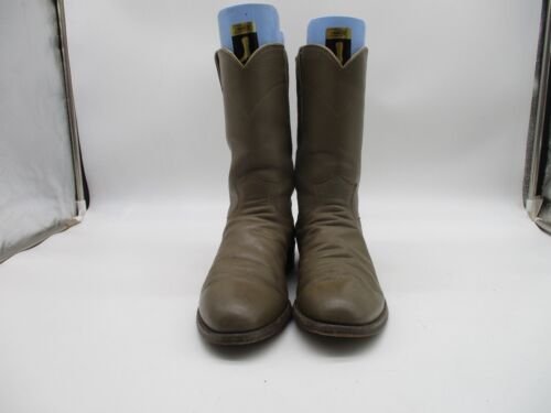 Stivali western Justin (3033) in pelle di tortora con tiraggio da uomo taglia 8 D - Foto 2 di 9