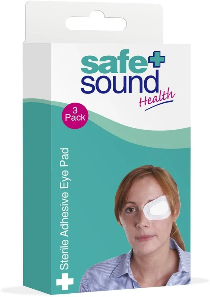 3 x Safe & Sound Sterile Eye Pad With Adhesive