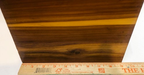 Vintage Handmade Cedar Storage Chest Box with Hinged Lid 16"x9"x10" Student Made - Picture 8 of 11