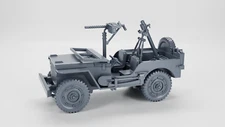 Wargame 3D Miniatures WW2 US Willys Jeep MB w/ MG & 60mm Mortar Bolt Action USA