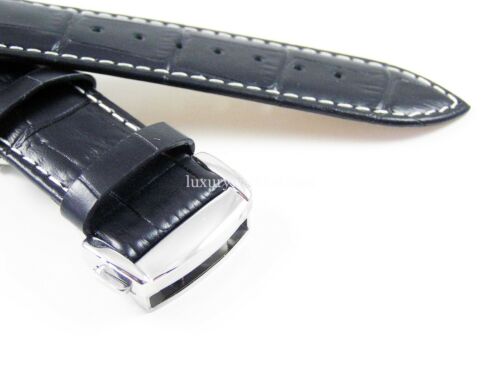 LEDER FALTARMBAND m. OMEGA STYLE SCHLIESSE FÜR ALLE OMEGA UHREN 20mm 22mm - Bild 15 von 26