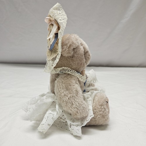 Unbranded American Lace Pearl Bear Plush With Hat 7 inch *SEE DESCRIPTION* - Picture 4 of 8