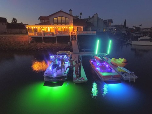 Boat LED Light RGB Marine LED Night Fishing LED Strip for Pontoon with Remote - Imagen 7 de 18