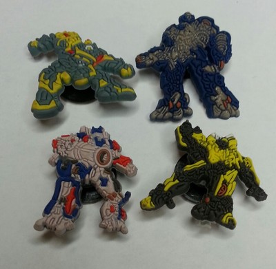 TRANSFORMERS 4pc set SHOE CHARMS LOT FOR CROC SHOE JIBBITZ BRACELETS AUTOBOTS