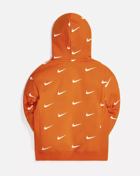 Kith Nike For New York Knicks AOP Hoodie Orange Small Box Logo