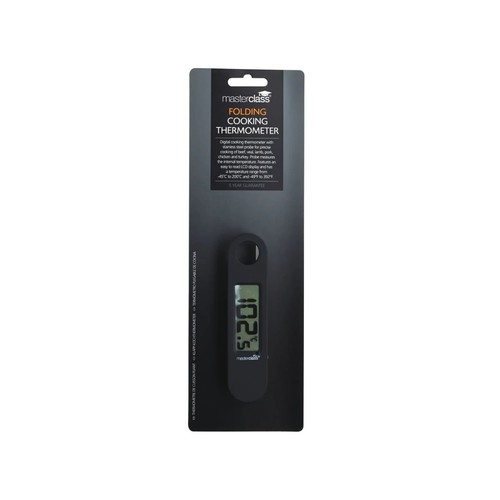 MasterClass Folding Digital Meat Thermometer w/ LCD Display -45°C to 200°C Black - Picture 2 of 2