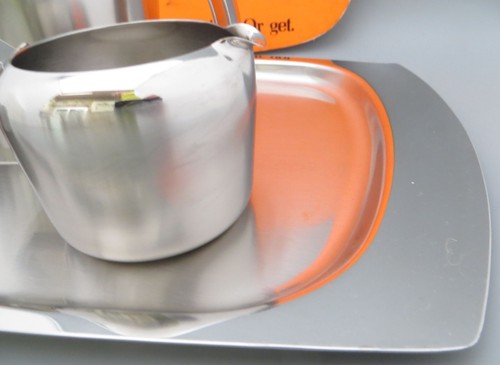 Old Hall Stirling 4 Piece Tea Set Tray & Advertising Card Two Tone Robert Welch - Picture 5 of 17