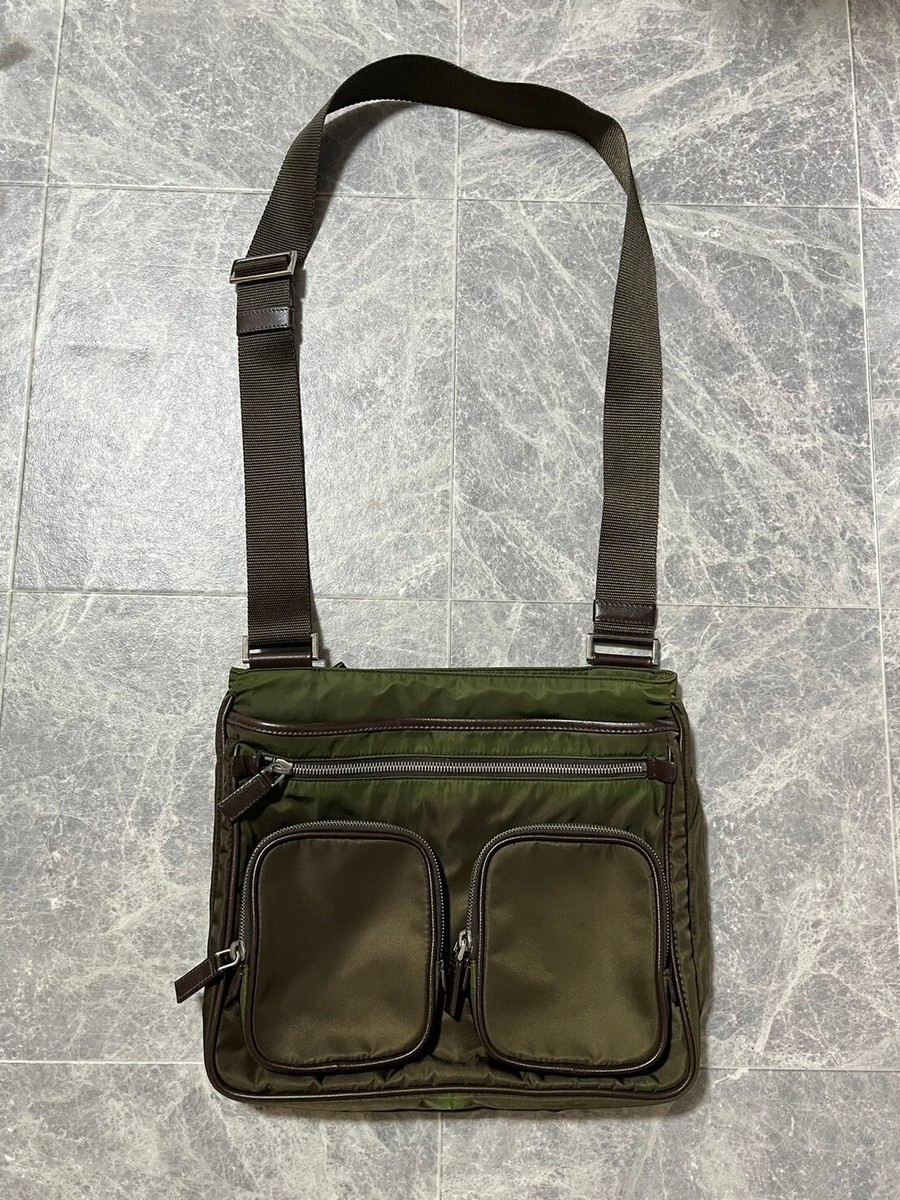 PRADA 90-00s Vintage Nylon Multi-pocket Shoulder Bag Archive