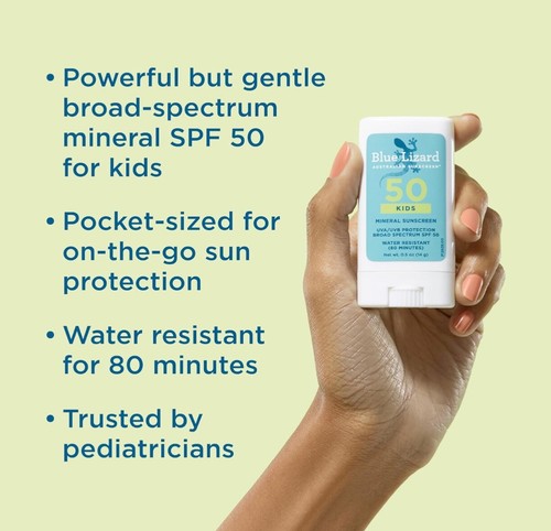 Kids Blue Lizard Australian Sunscreen SPF 50+ Mineral-Based Vegan 0.5 oz 06/26 - Picture 3 of 7