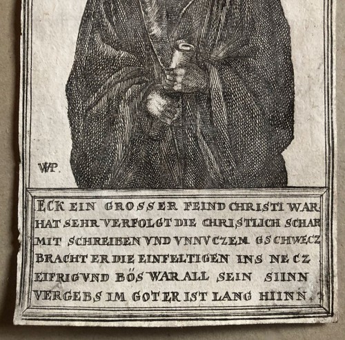 Peter Weinher — Vera Imago Iohannis Eckii [Johann Eck] — Réforme protestante. - Picture 3 of 4