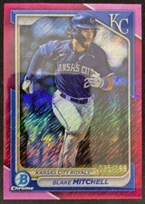 2024 Bowman Chrome Prospects Fuchsia Shimmer Refractor Blake Mitchell 035/199