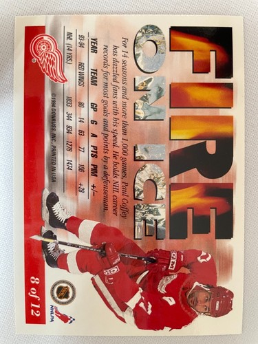 1994-95 Leaf Fire On Ice - Paul Coffey #8 - Picture 2 of 2