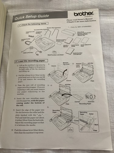 BROTHER MFC-695 5 IN 1 MULTI-FUNCTION FAX PC FAX COPIER SCANNER PRINTER - Picture 14 of 23