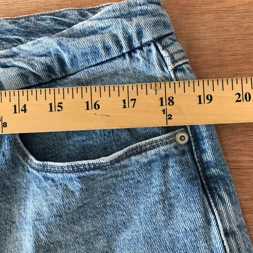 Good American Straight Jeans Damen 16 Blau High Rise Raw Hem Medium Wash - Bild 9 von 12