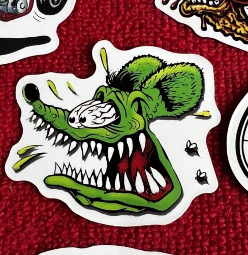 🔥 8 Rat Fink Mouse Ed Big Daddy Roth Hot Rod Art Vinyl Decal Sticker Car Truck - Bild 3 von 10