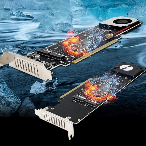 PCIeX16 To M.2 Array Cards 4x32Gbps 4 NVME Useful Support M.2 SSD 2280/60/42/30 - Afbeelding 4 van 10