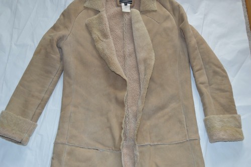 Joseph beige Lammfell Toscana Leder Lammfell offene Jacke Damen Small UK8 - Bild 3 von 12