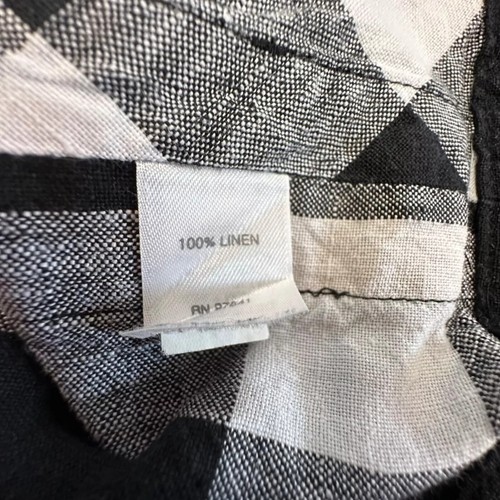 J Jill Hemd Damen XL schwarz weiß Love Leinen Gingham Buffalo Karo kariert Popover - Bild 7 von 7