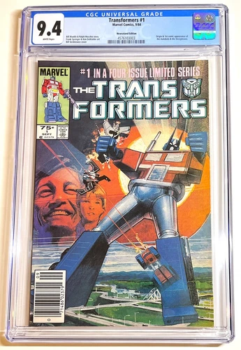 TRANSFORMERS #1 ~ 1st comic book appearance 1984 Marvel ~ CGC 9.4 NEWSSTAND!