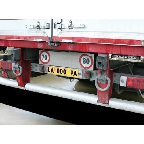 Targa ripetitrice provvisoria per rimorchi - 480x110 mm Catarifrangente spaziat - Foto 3 di 3