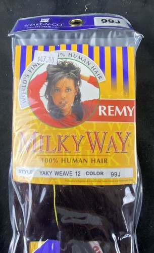 Milky Way 12" yaky weave Color 99J 100% Human Hair