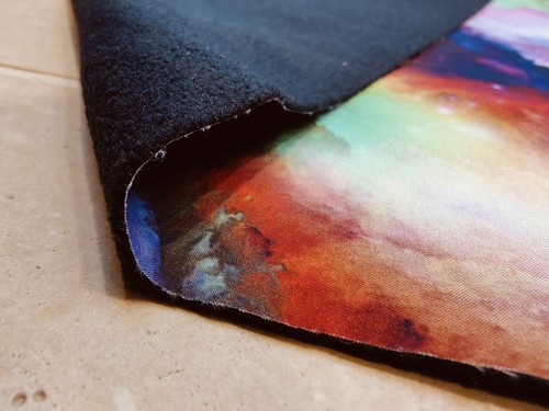 Bonded microfleece Space Multicolour coat fabric 2m x 1.47m - Picture 2 of 5