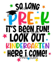 Sublimation Print Kindergarten Here I Come Ready To Press Heat Transfer