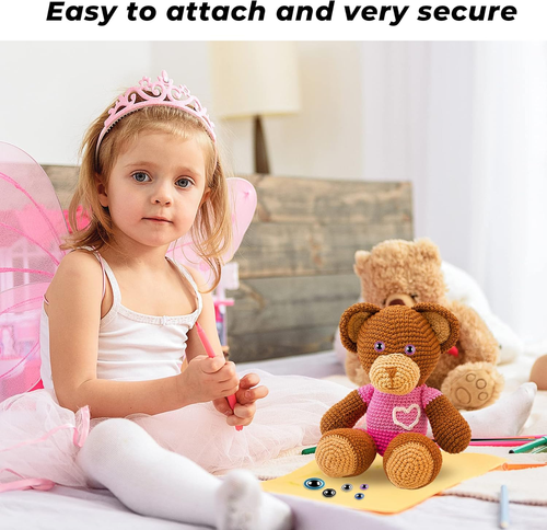 160Pcs Large Safety Eyes for Amigurumi Glitter Eye for Stuffed Animals for DIY D - Picture 7 of 7