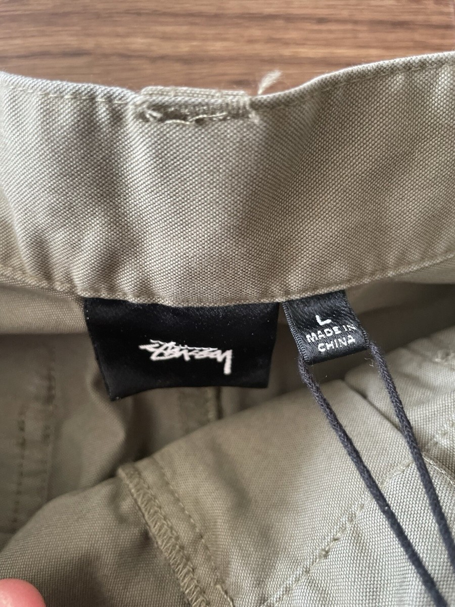 STUSSY NYCO Flight Olive Military Zip Pants Size large NWT