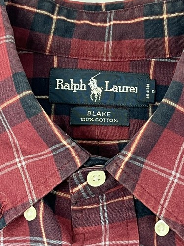 Camicia uomo Ralph Lauren Blake taglia grande rossa a quadri con bottoni manica lunga pony - Foto 4 di 6