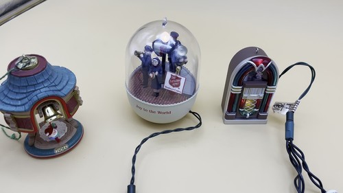 3 Magic Hallmark Christmas Ornaments Jukebox, Salvation Army, Bells are Ringing - Video 1 of 1