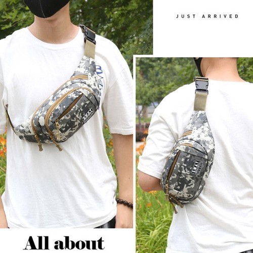 Multi-layer Fanny Pack Camouflage Phone Pouch Durable Outdoor Waist Bag - Picture 9 of 17