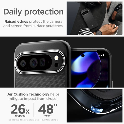 For Google Pixel 9 Pro XL Case SPIGEN Enzo Aramid Fiber Lightweight Slim Cover - Picture 7 of 22