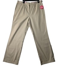 IZOD School Uniform Pants Girl Size 18 1/2 PLUS Tan Khaki Cotton Blend NWT NEW