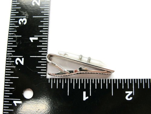 Termómetro oscilante de 1 1/2" clip de corbata de cuello vintage tono plateado - Imagen 5 de 9