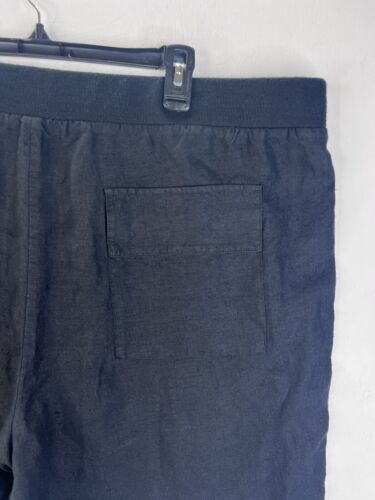NWT $225 VINCE Hemp Drawstring Shorts Black XXL M83492653 2XL - Picture 3 of 9