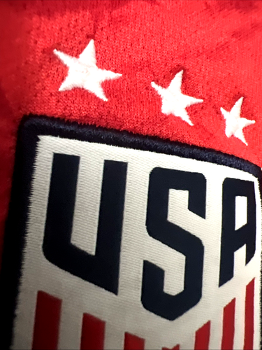 NIKE USA National Team USWNT Heath #17 Soccer Jersey Women’s Large Engine Red - Imagen 10 de 11