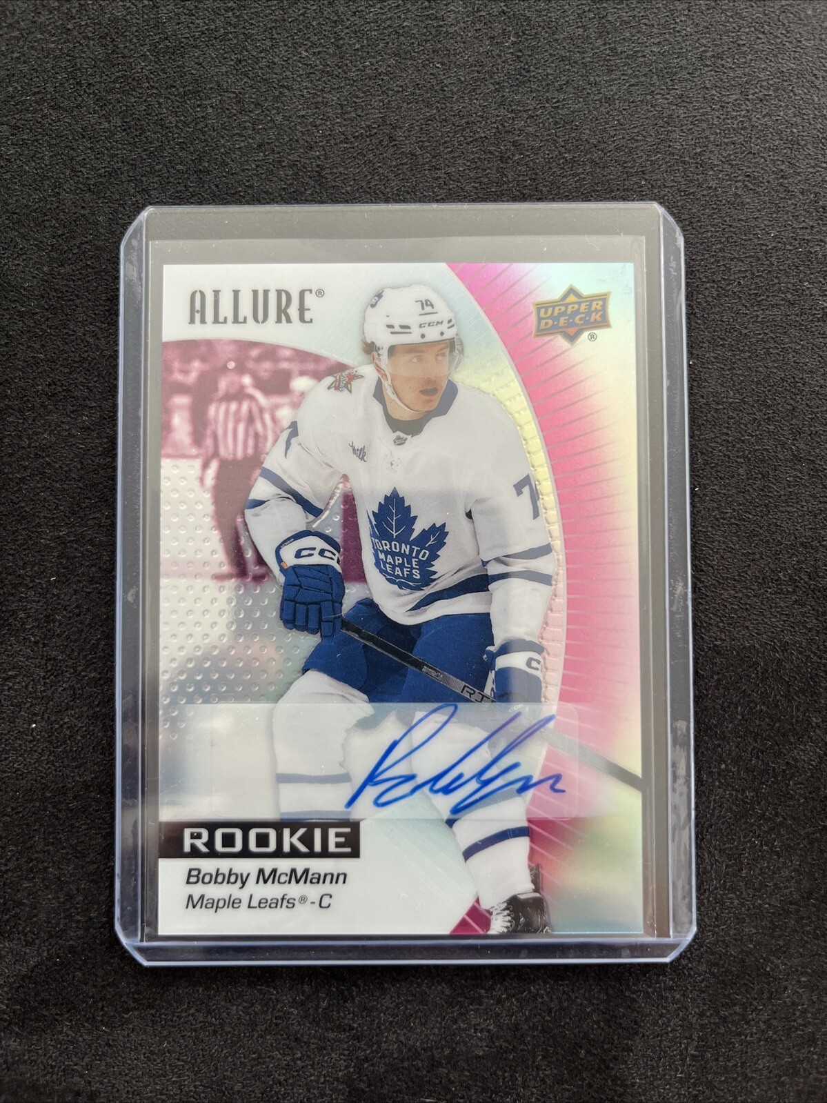 23-24 UD Allure Bobby McMann Pink Lemonade Auto #d 2/5