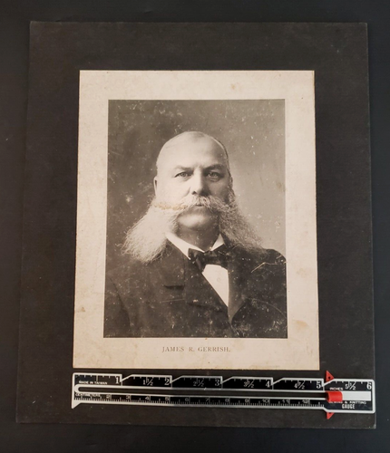 Vintage Distinguished Gentleman Schrank Karte B&W Foto 7X8 1/2 Ende des 19. Jahrhunderts - Bild 2 von 3