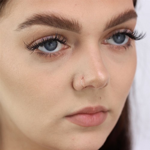 14ct Rose Gold Nose Ring 22Ga Body Jewellery Piercing - Picture 2 of 2