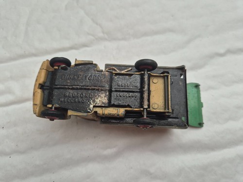 VINTAGE 1960'S DINKY TOYS 252 REFUSE LORRY TRUCK TAN/GREEN DIECAST MODEL - Picture 5 of 5