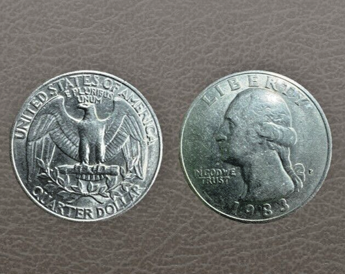 1983P WASHINGTON QUARTER with ERROR 's IN + Mint Mark Error see Pic's - Picture 8 of 8