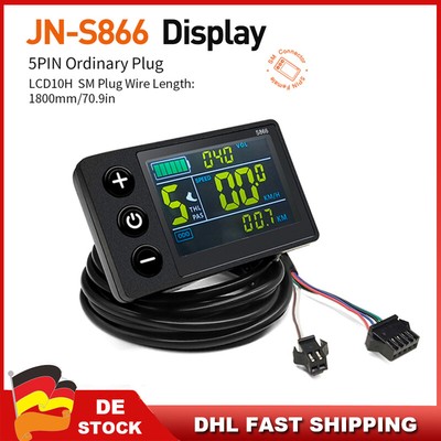 S866 LCD Display Power Speed Meter Panel 24V-60V for E-bike Electric Bicycle