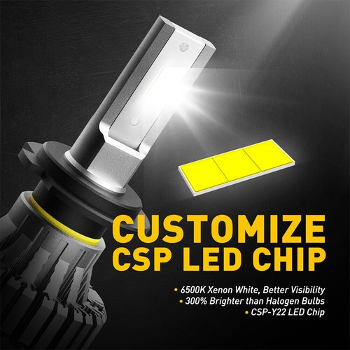 For VW 2007-2018 Tiguan H7 Super 55w White LED Bulbs Headlight 501 Upgrade Set - Picture 2 of 9