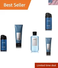 Men's Ocean Breeze Grooming Set: Invigorating Body Wash, Cream & Spray - 3 Piece